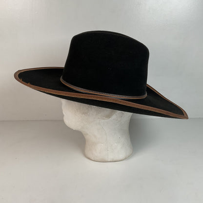 Vintage Stetson Cowboy Hat Black Felt XXX USA Made