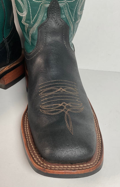 Anderson Bean Hippo Cowgirl Boots | Exotic | Aqua Green Shaft | Women’s 7 B