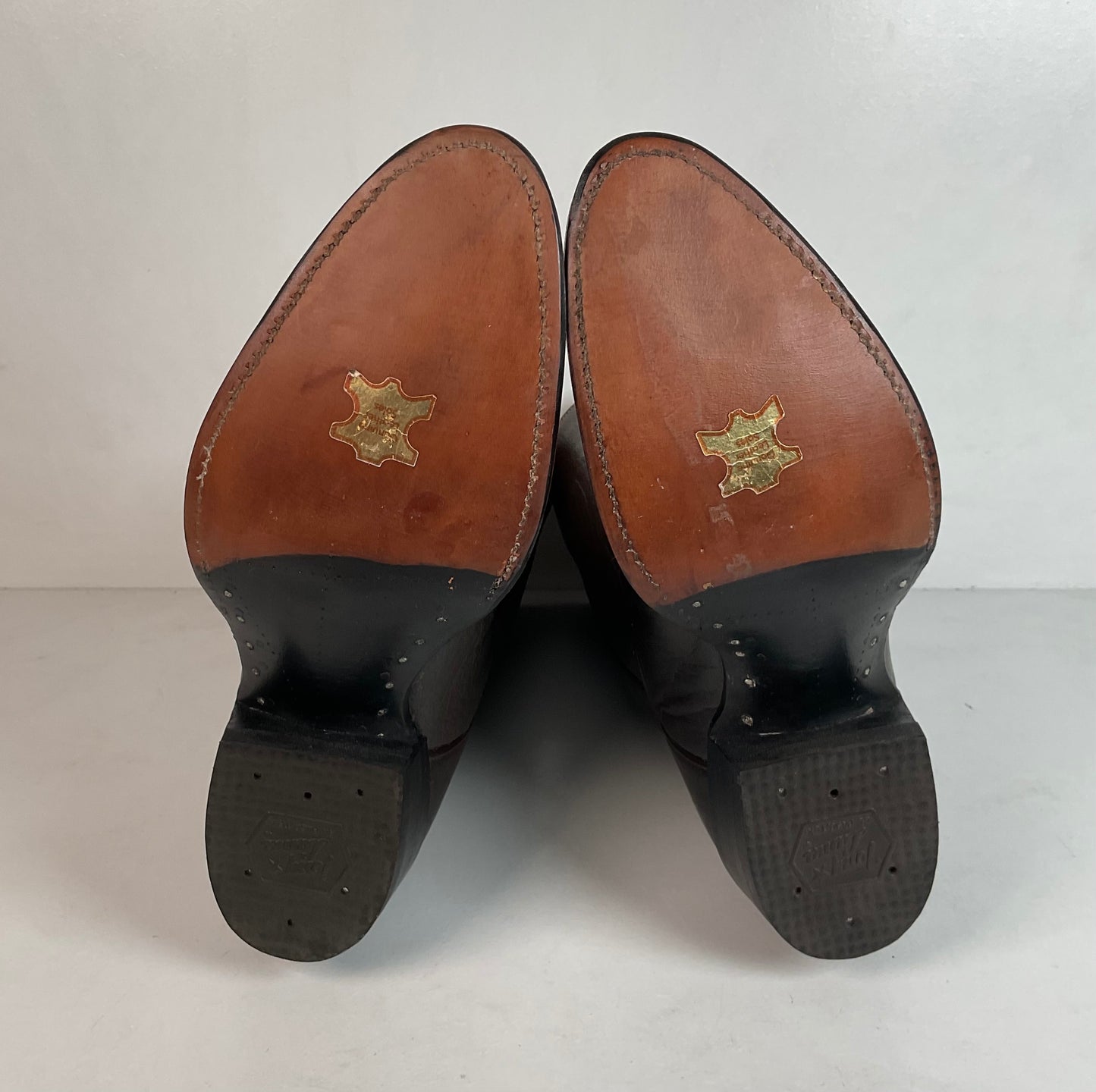 Vintage 1960s Tony Lama Water Buffalo Cowboy Boots 8.5 D Exotic Gold Label