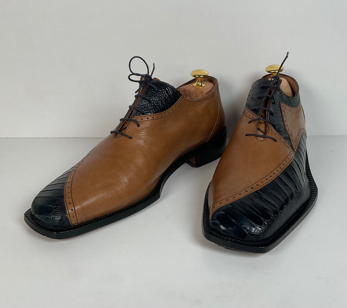 Belvedere Ostrich Leg Oxford Shoes | Split Toe | Exotic | Men’s 10 M