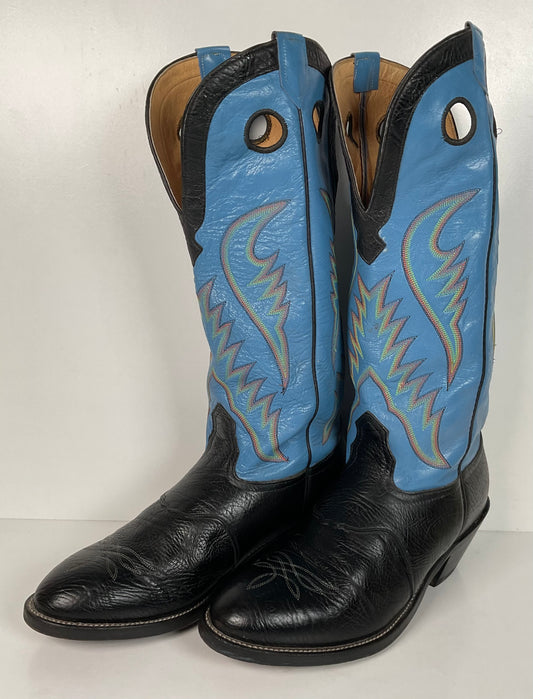 Vintage Nocona Buckaroo Cowboy Boots 11 EE Baby Blue USA Made