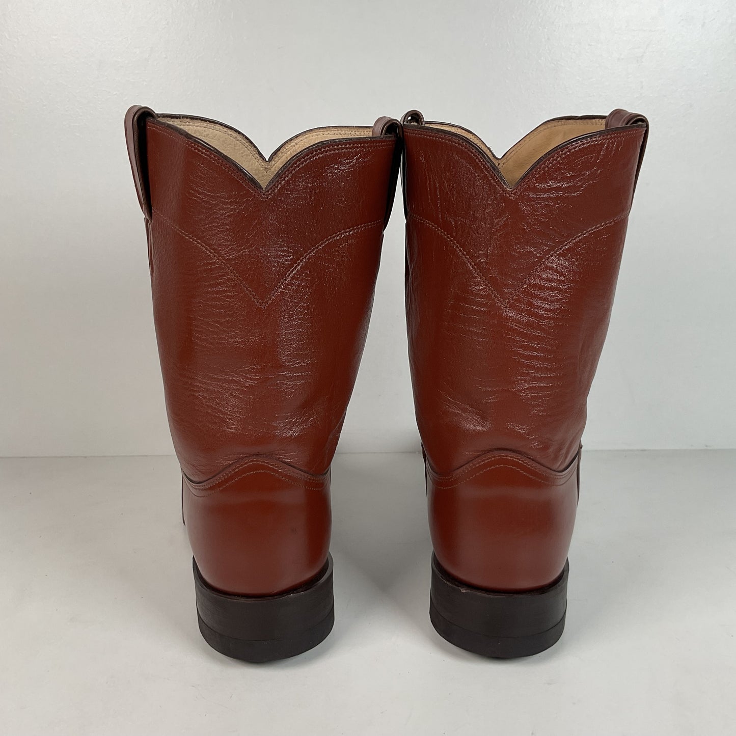 Justin Classic Roper Boots | USA Made | Brown Calfskin | Men’s 13 D