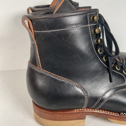 Flame Panda Cap Toe Boots | Lace Up | Custom | Men’s 9.5