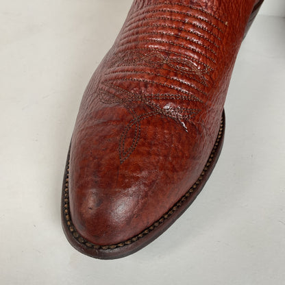 Vintage J. Chisholm Shark Skin Cowboy Boots | USA Made | Exotic | Men’s 10 D