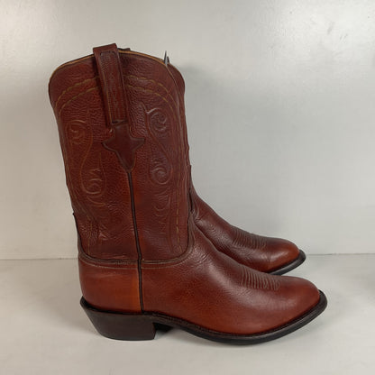 Lucchese Classics Handmade Cowboy Boots 12 EE Brown Bison Hide