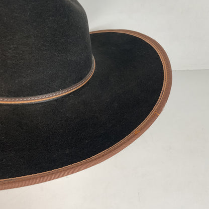 Vintage Stetson Cowboy Hat Black Felt XXX USA Made