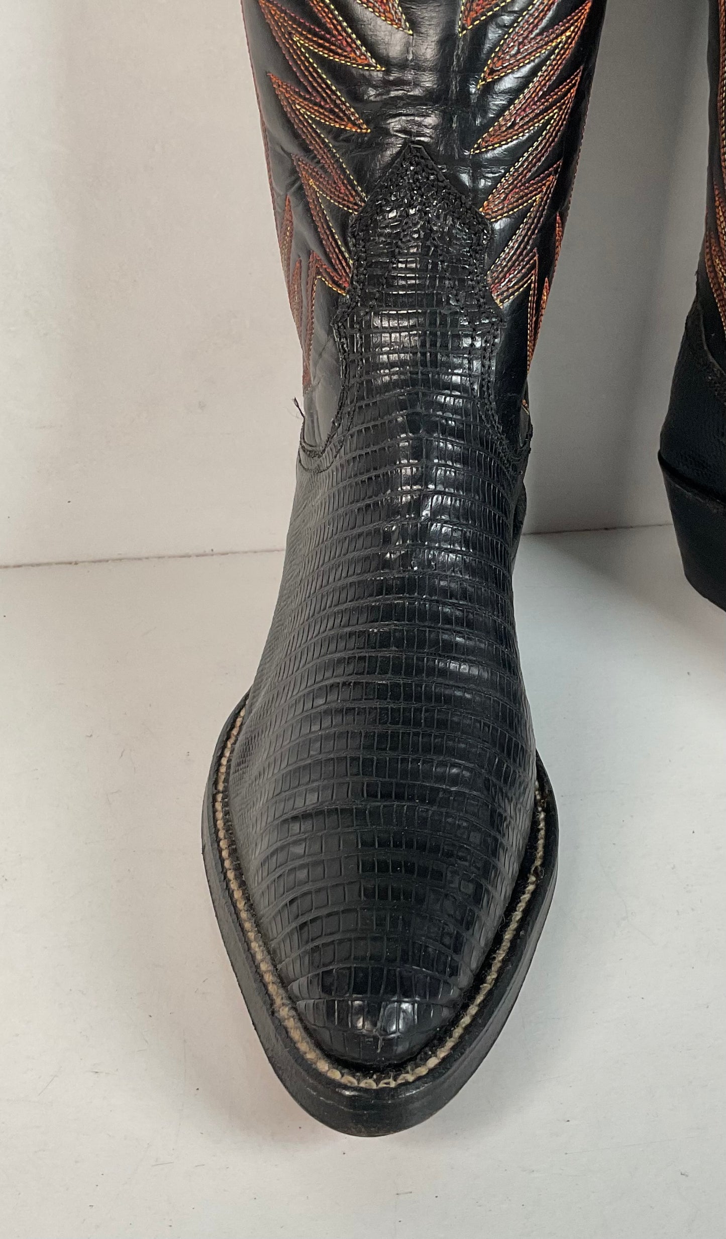 Vintage Nocona Cowboy Boots | Lizard Teju | 60s Era | Women’s 6.5