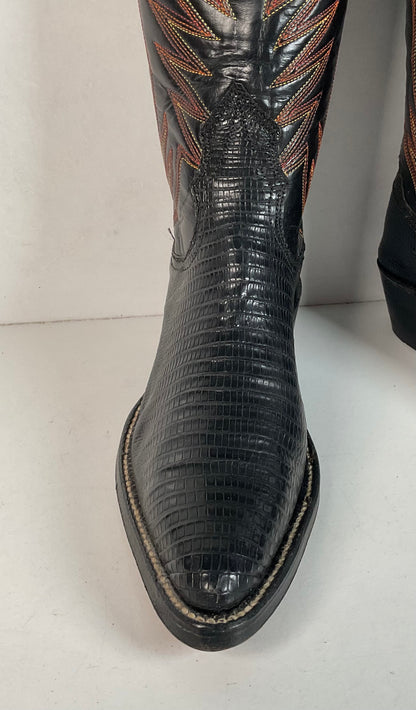 Vintage Nocona Cowboy Boots | Lizard Teju | 60s Era | Women’s 6.5