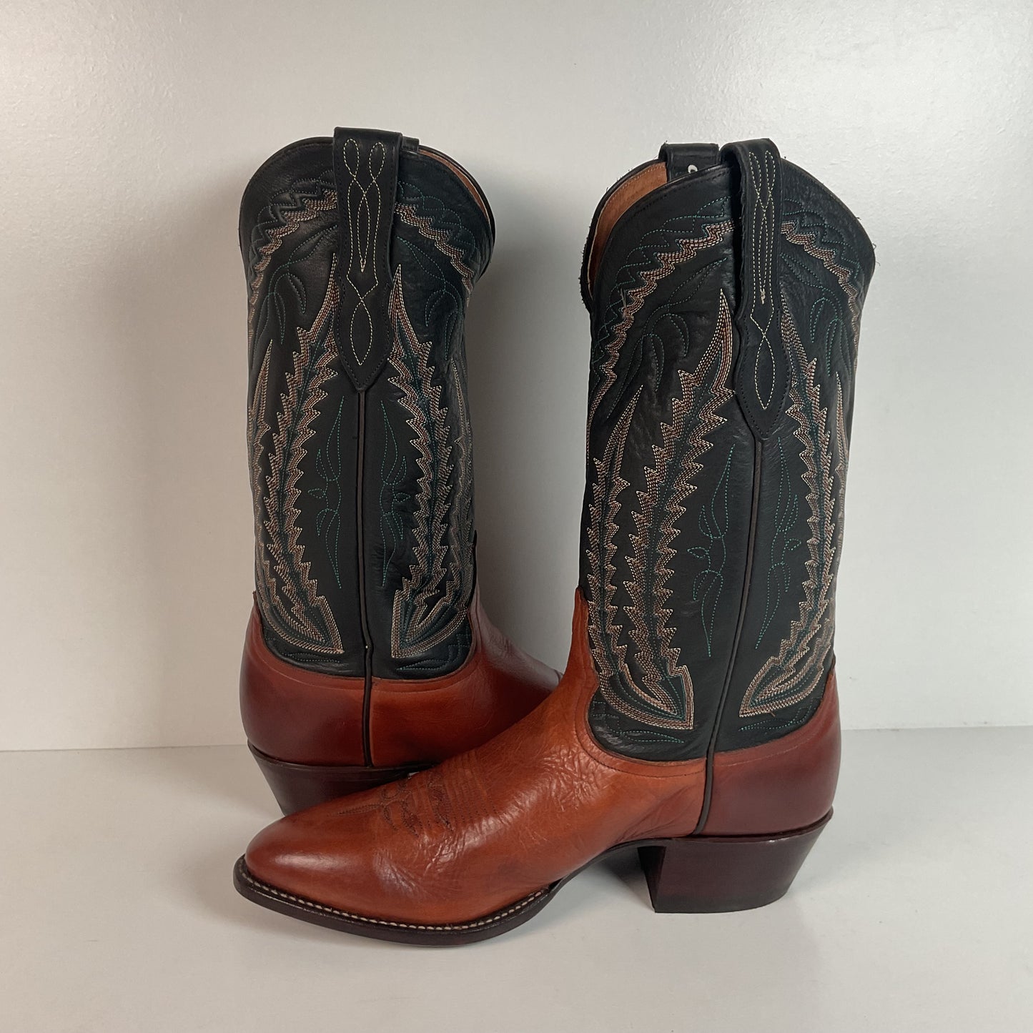 Vintage Larry Mahan Cowboy Boots | Chocolate Cow | USA Made | Men’s 9 D