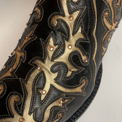 Back at the Ranch Western Zip Cowgirl Boots | Custom | Priscilla Crystals | 7.5
