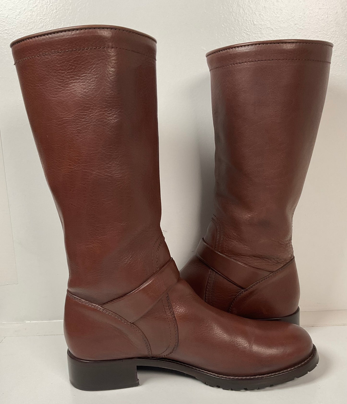 Ralph Lauren Purple Label Riding Boots 8.5 B Chilton Dark Oak Burnished