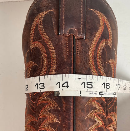 Tony Lama Men’s Vintage Chocolate Elephant Cowboy Boots 8.5 D USA Made Exotic