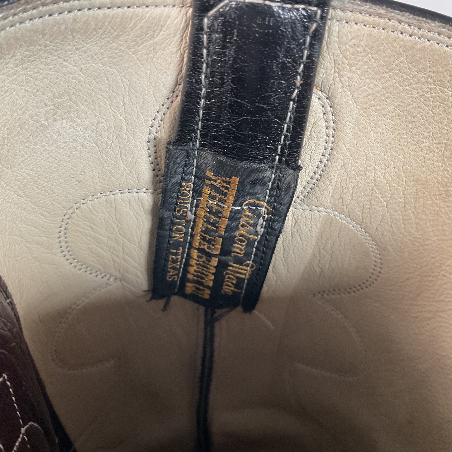 Wheeler Boot Company Cowboy Boots 10 Wide Black Calf Custom