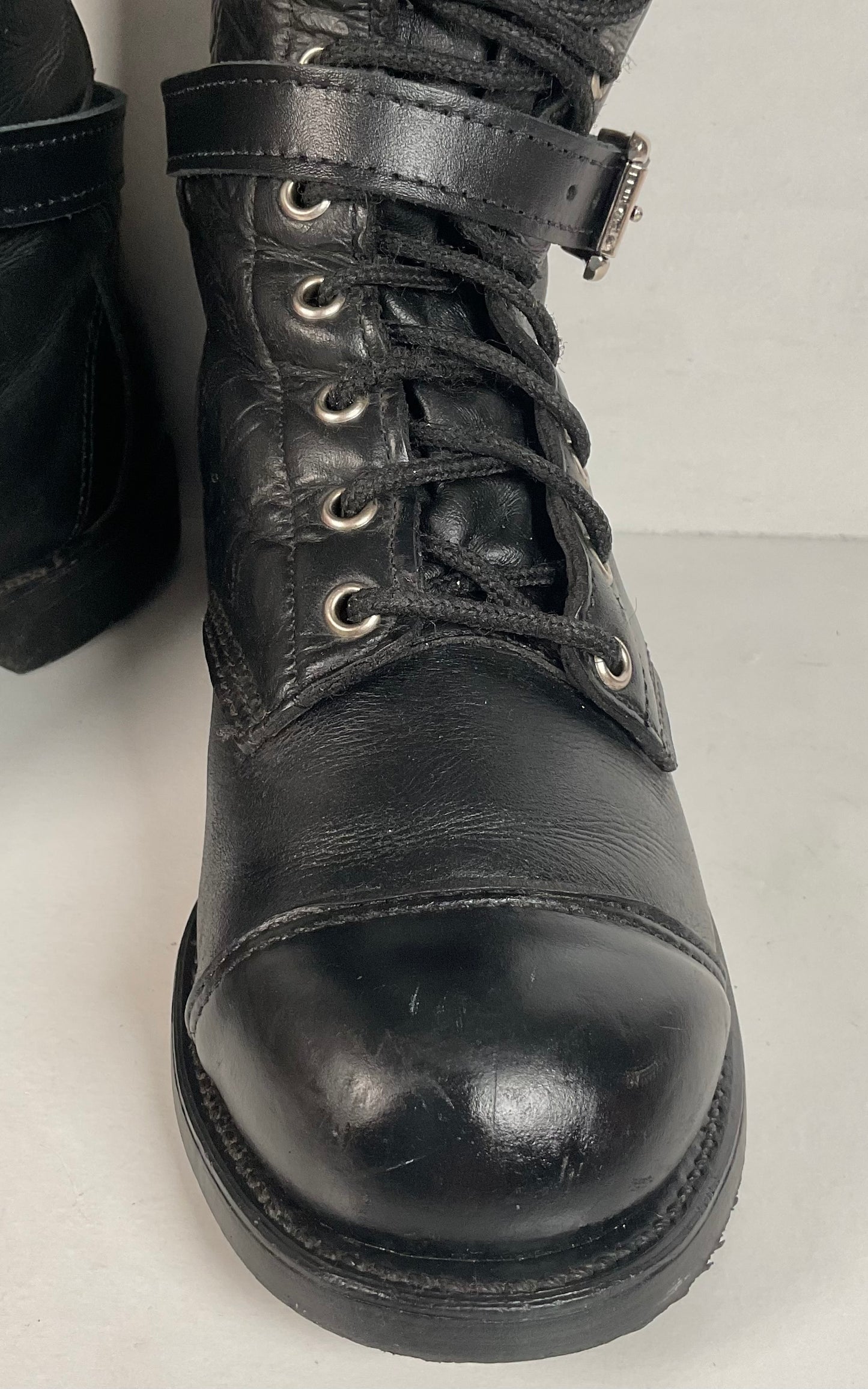 Vintage Harley Davidson Tall Lace Up Boots | USA Made | Men’s 8 | Women’s 9