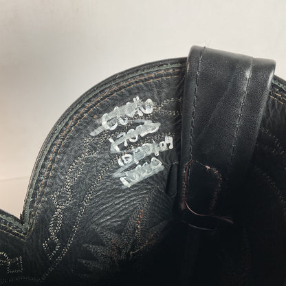 Larry Mahan Smooth Ostrich Roper Boots | Exotic | Crepe | Men’s 7 | Women’s 8