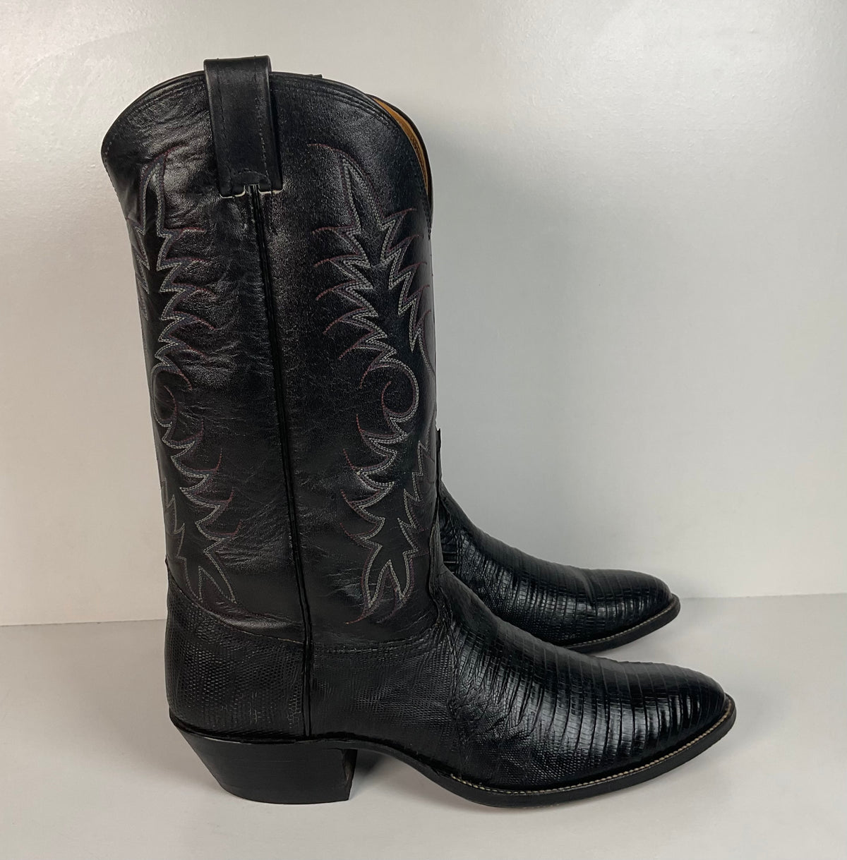 Vintage Nocona Teju Lizard Cowboy Boots | Extra Narrow | Men’s 11.5 A
