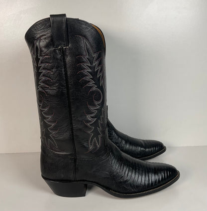 Vintage Nocona Teju Lizard Cowboy Boots | Extra Narrow | Men’s 11.5 A