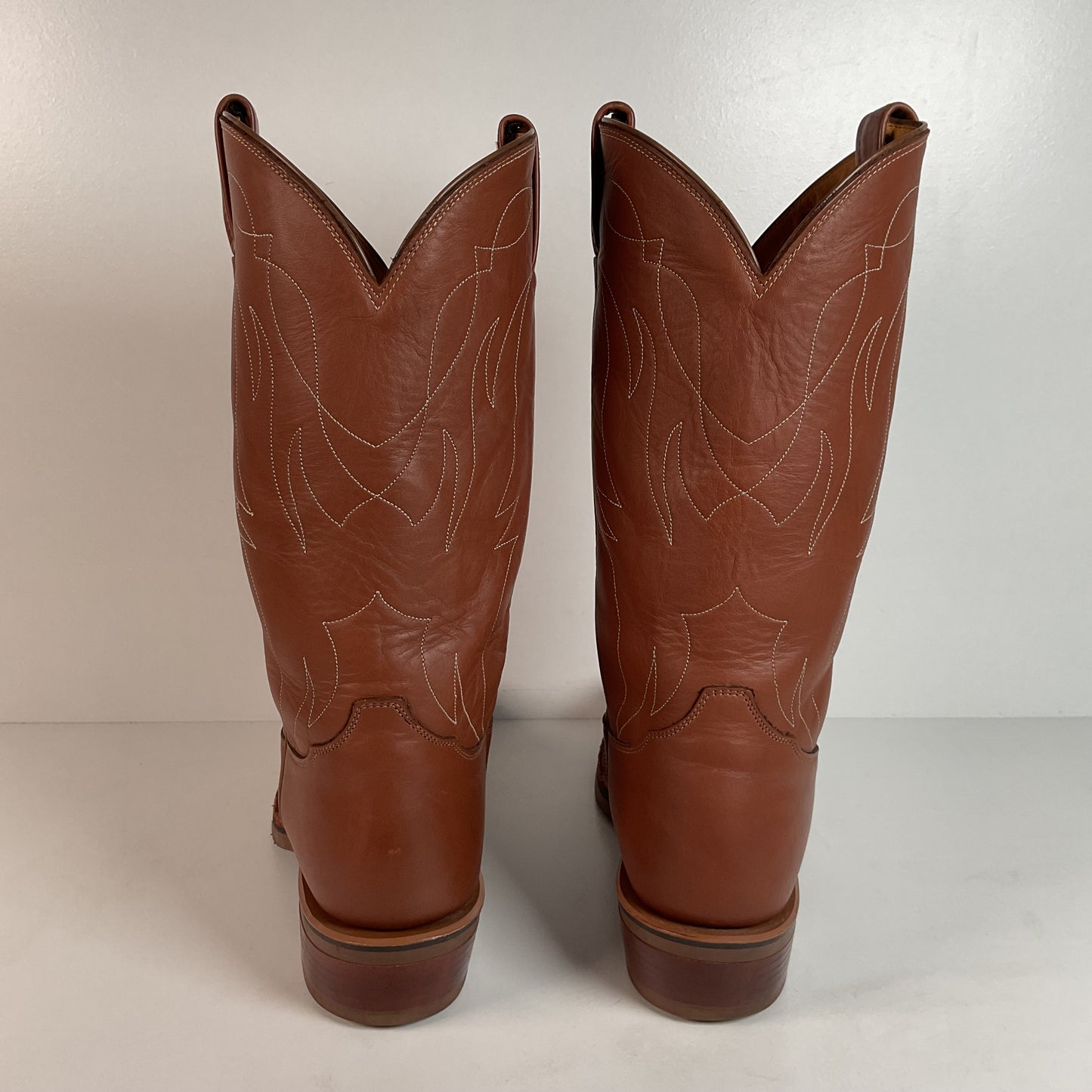 Tony Lama Natural Retan Cowboy Boots | USA Made | 14 D