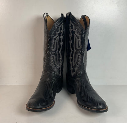 Vintage Panhandle Slim Teju Lizard Cowboy Boots 11 D Hand Crafted Original Box