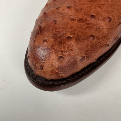 Lucchese 2000 Full Quill Ostrich Cowboy Boots | Barnwood | Exotic | Men’s 11 D