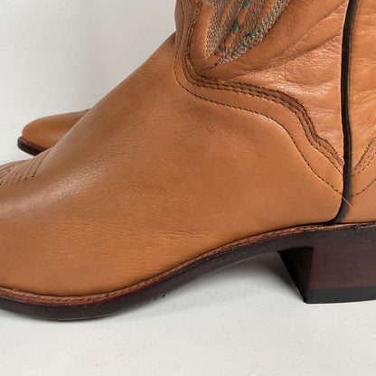 Vintage J. Chisholm Buckskin Cowboy Boots | USA Made | Men’s 13 D
