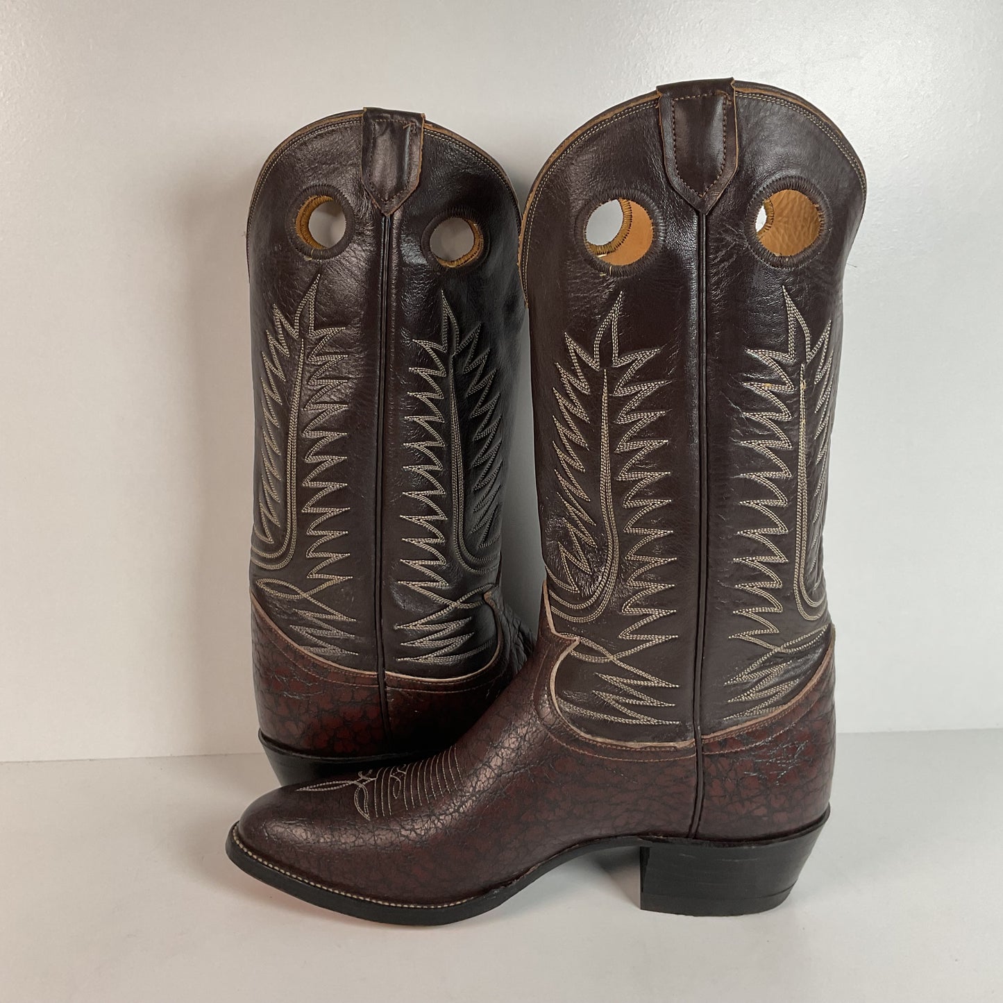 Vintage Tony Lama Caribou Buckaroo Boots | Exotic | Gold Label | Cowboy | 11 E