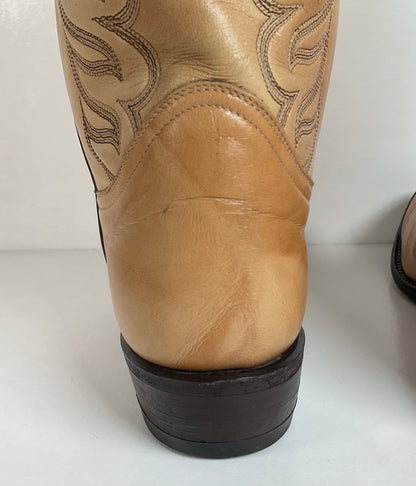 Vintage Tony Lama Teju Lizard Wingtip Cowboy Boots | Gold Label | Men’s 8.5 D