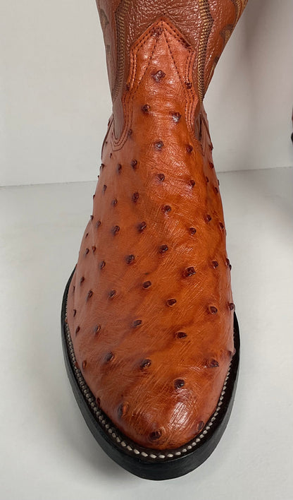 Vintage Nocona Full Quill Ostrich Cowboy Boots | USA Made | Men’s 9 E