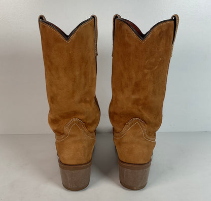 Vintage Wolverine Pig Skin Suede Cowgirl Boots | USA Made | Women’s 7.5 M