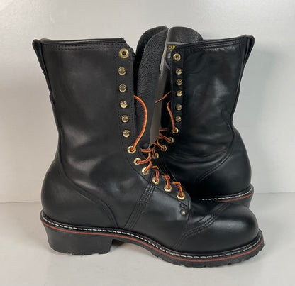 Carolina Linesman Boots | Soft Toe | Black Oil Tan | USA Made | Men’s 12 D