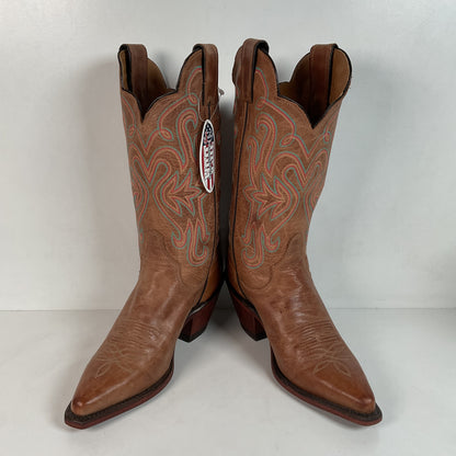 Justin Bent Rail Leather Cowgirl Boots 7 B New Without Box