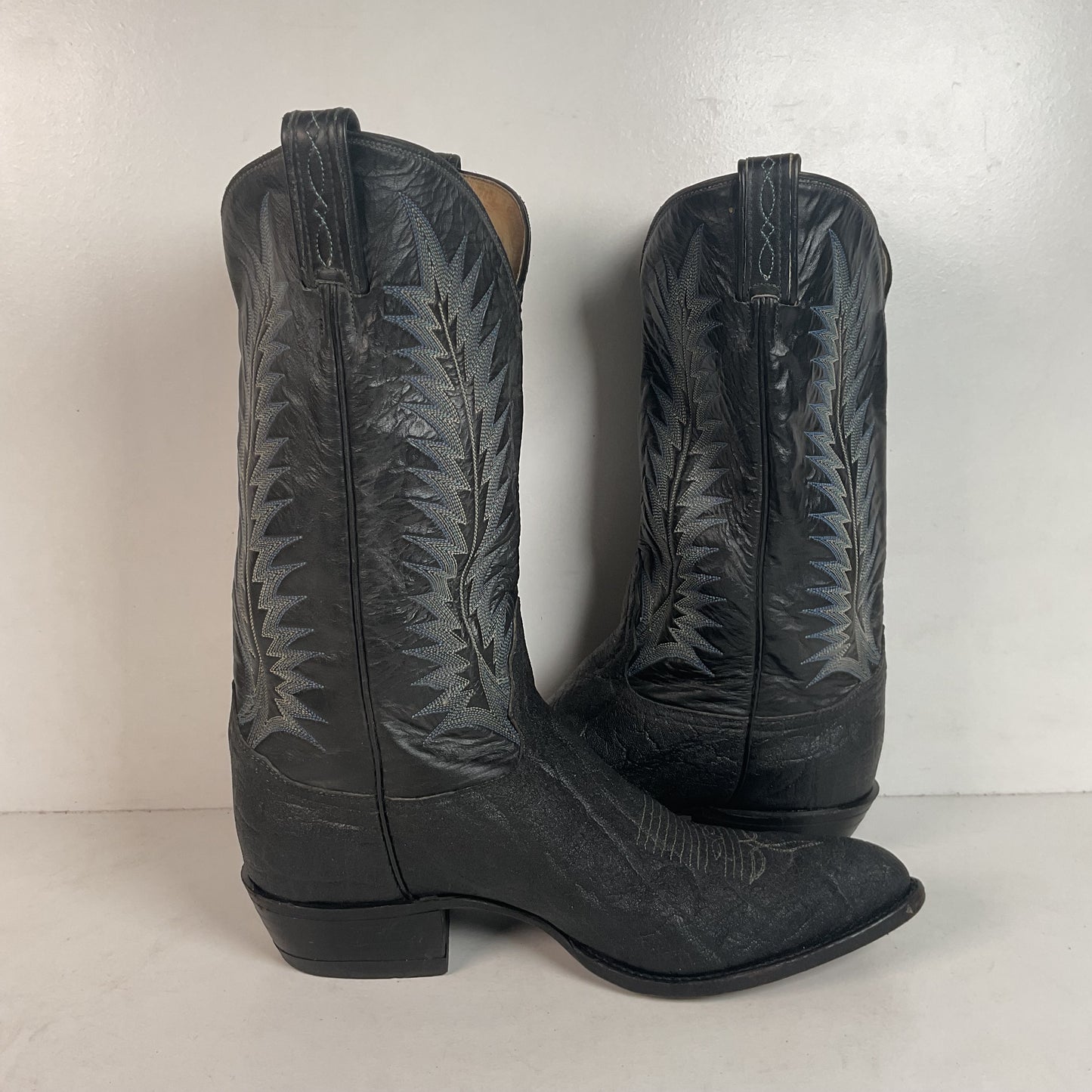 Vintage Tony Lama Elephant Cowboy Boots 10.5 EE Gold Label USA Made