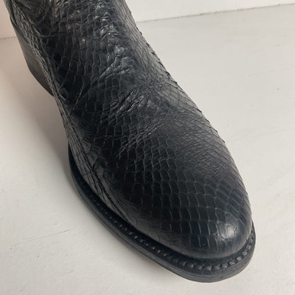 Exotic Black Cobra Snakeskin Cowboy Boots Mexico 28.5 E | US Men’s 10.5