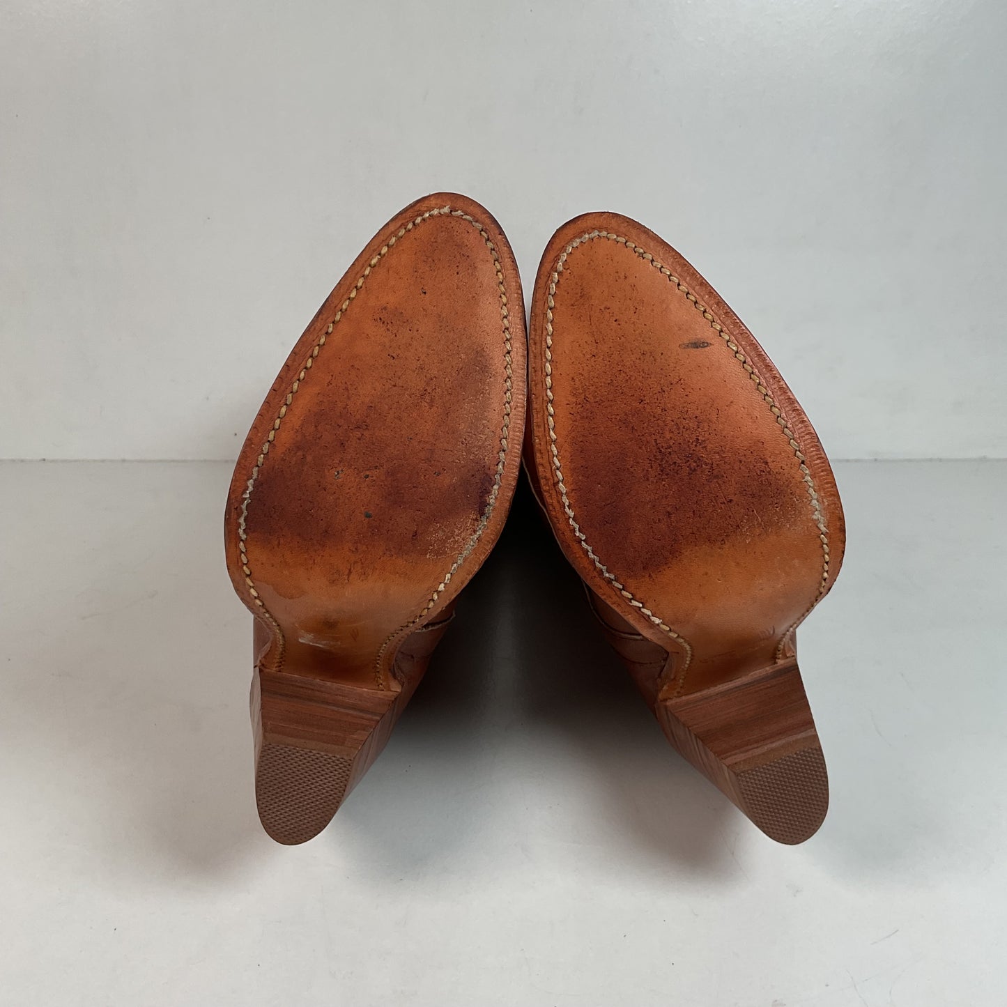 1970s Frye Mustang Riding Boots 6 B Black Label USA Made