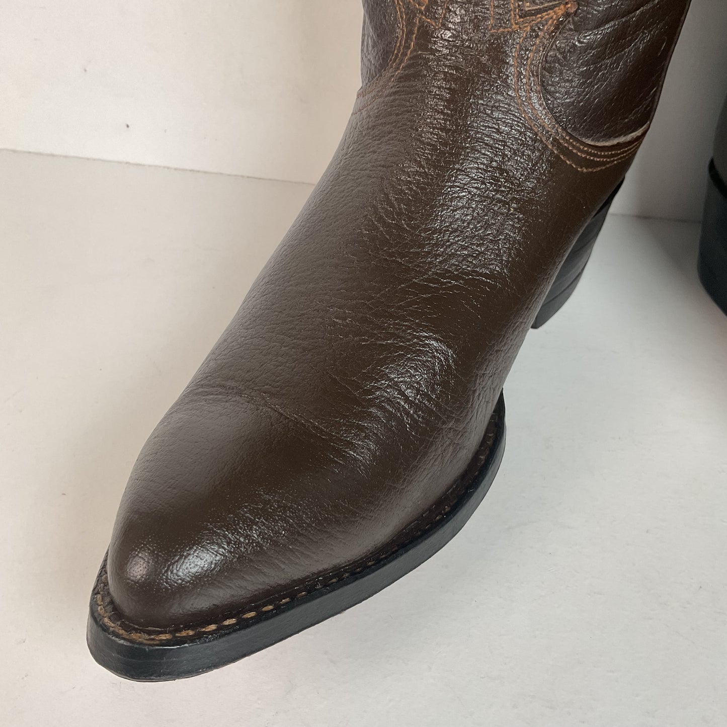 1960s Tony Lama Water Buffalo Cowboy Boots 8.5 D Gold Label Exotic