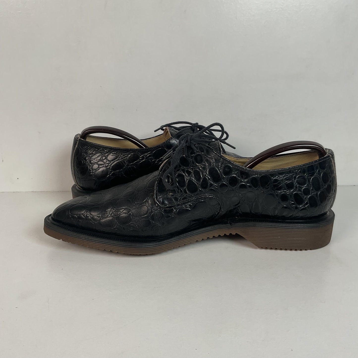 Vintage Dr. Martens Crocodile Embossed Derby Shoes Men’s 8 UK | 9 US England