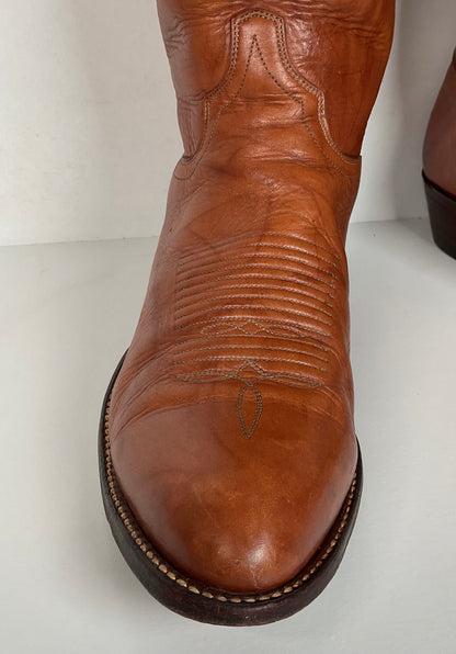 Vintage El Dorado Cowboy Boots | Chocolate Cow | Men’s 11.5 D