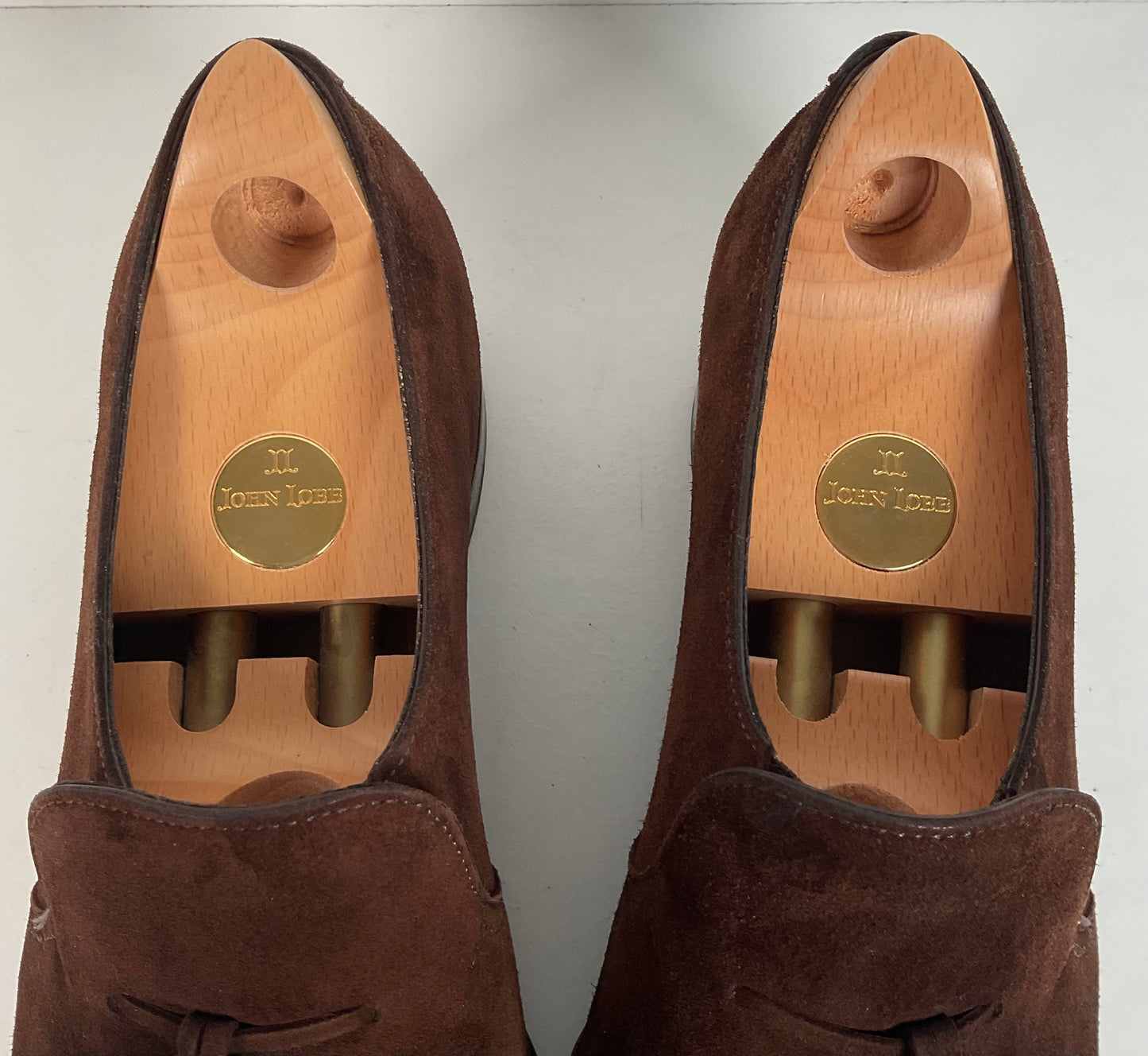 John Lobb Suede Tassel Loafers | Madison | UK 7.5 E | US 8.5 D