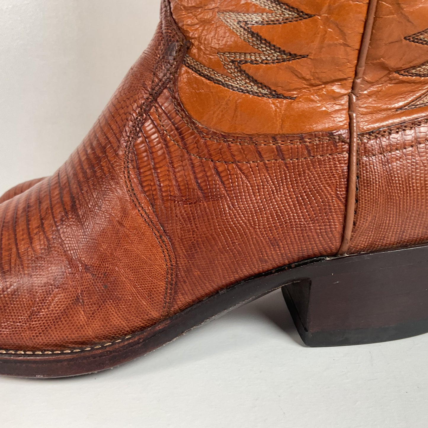 Vintage Dan Post Teju Lizard Cowboy Boots | USA Made | Men’s 10.5