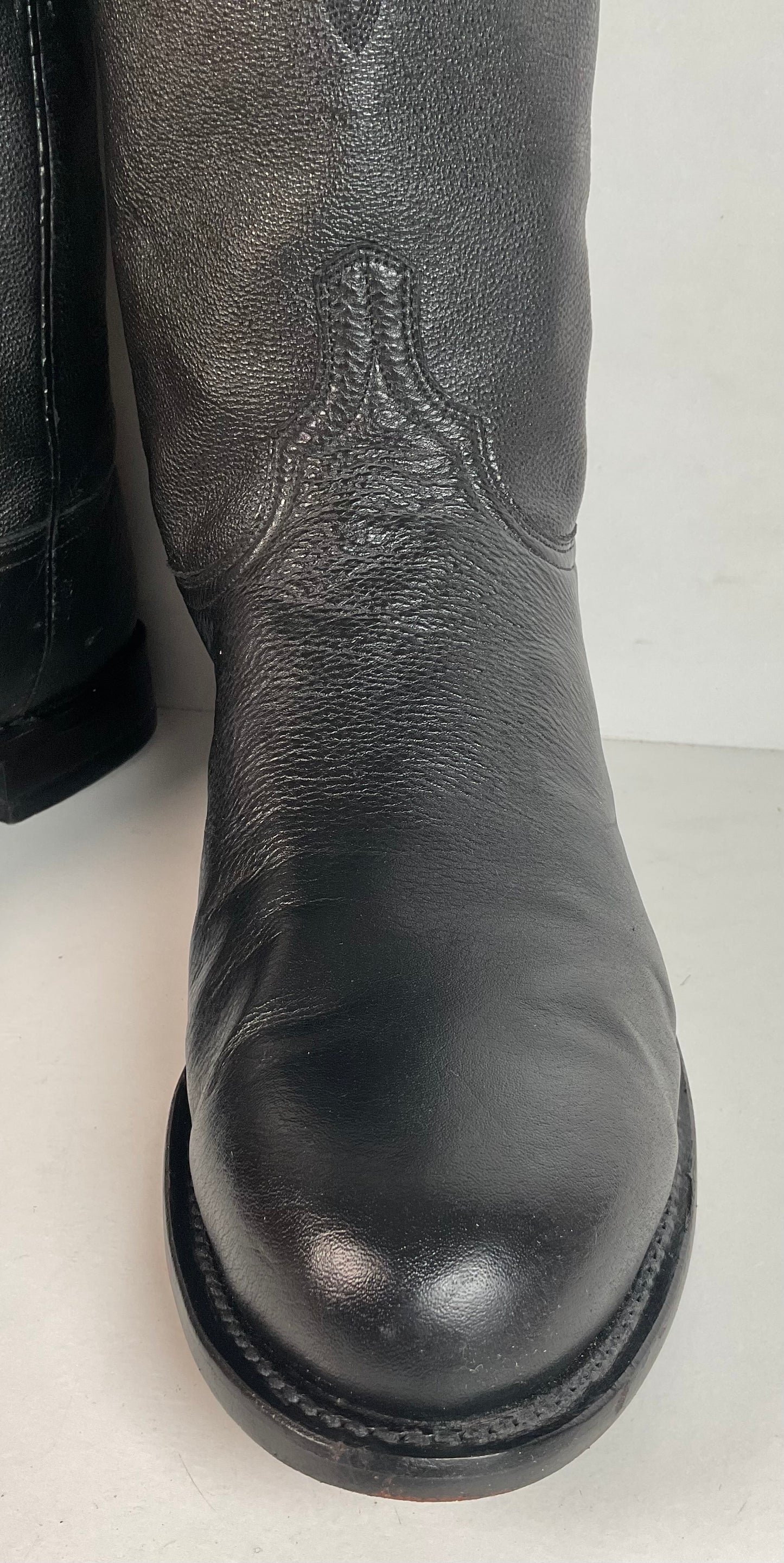 Lucchese Majestic Black Roper Boots 14 EE