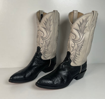 Vintage Dan Post Teju Lizard Cowboy Boots | USA Made | Men’s 10 D
