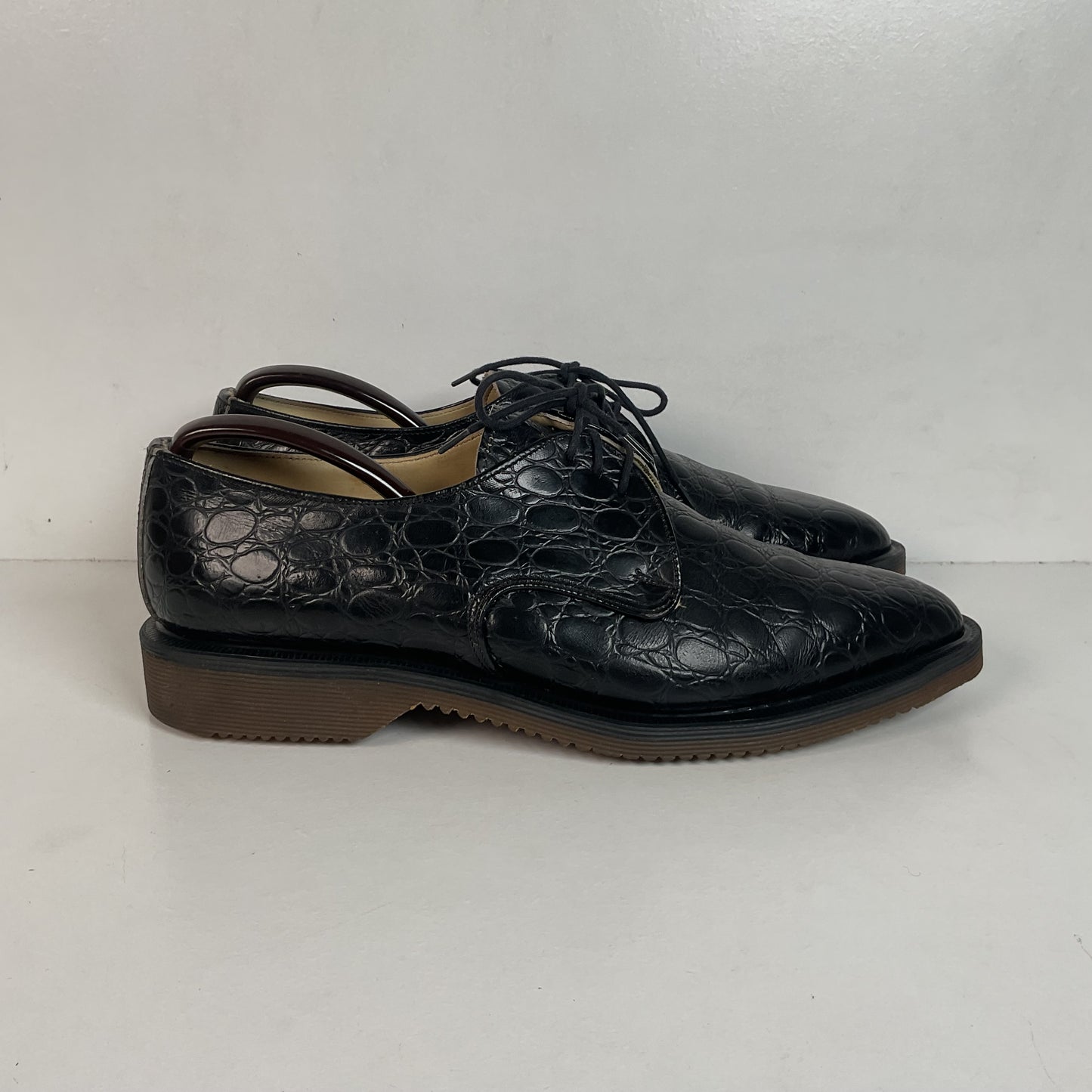 Vintage Dr. Martens Crocodile Embossed Derby Shoes Men’s 8 UK | 9 US England