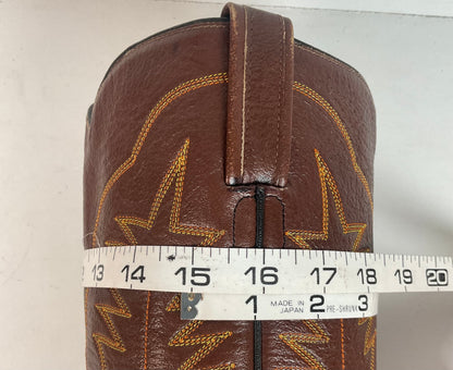 Vintage Brown Shark Skin Cowboy Boots 10 D Exotic