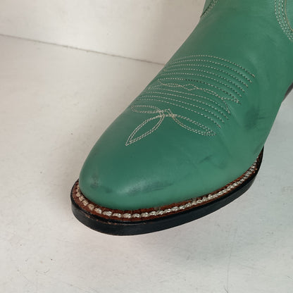 Chris Romero Tall Cowgirl Boots | Sea Foam Green | 6 M