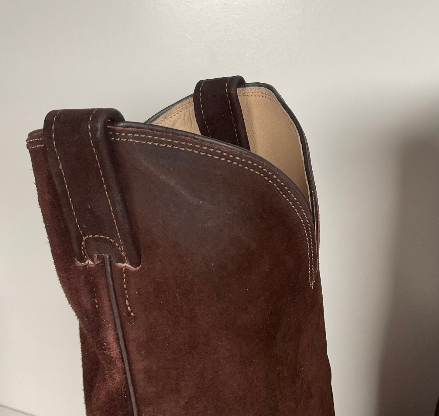 Vintage Nocona Pig Skin Suede Cowboy Boots | USA Made | Men’s 9.5 EE