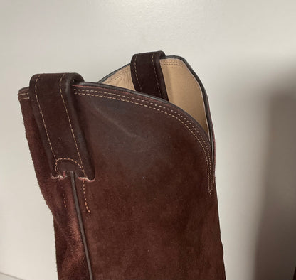 Vintage Nocona Pig Skin Suede Cowboy Boots | USA Made | Men’s 9.5 EE