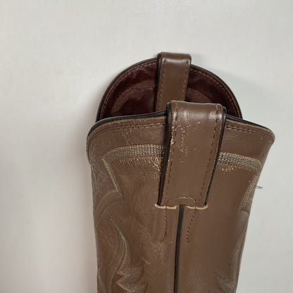 Justin Full Ostrich Quill Cowboy Boots 10 E USA Made Exotic