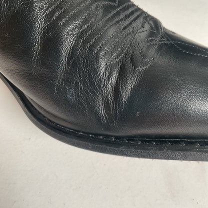 Acme Pee Wee Cowgirl Boots 10 M Tooled Tulip Inlay