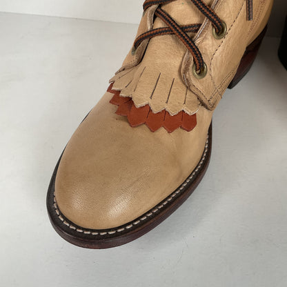 Vintage Larry Mahan Packer Boots | Cowgirl | Lace Up | USA Made | Women’s 8 M