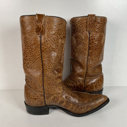 Vintage Wrangler Algonquin Toe Cowboy Boots | Sea Turtle Imitation Print | Men’s 9.5 D